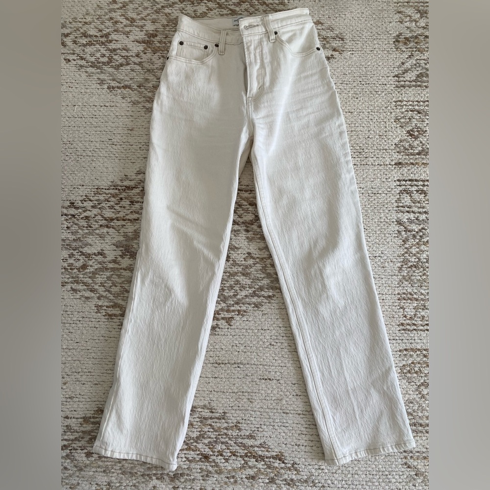 Abercrombie & Fitch Cream High-Rise Jeans